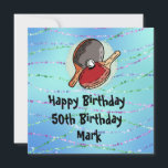 Ping pong Table Tennis Carte Anniversaire<br><div class="desc">Ping pong Table Tennis Carte Anniversaire</div>