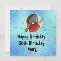 Ping pong Table Tennis Carte Anniversaire