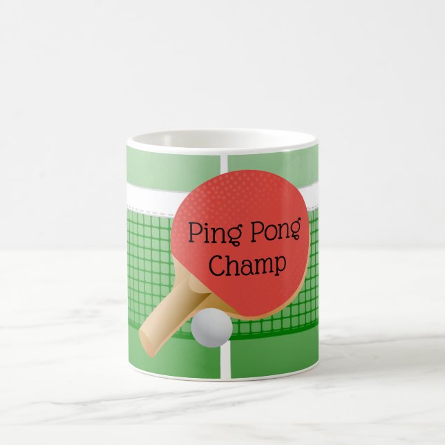 Ping Pong Table Tennis Design Café Mug (Centre)