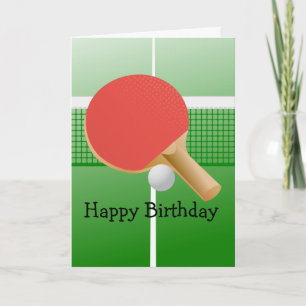 Ping Pong Table Tennis Design Carte de voeux