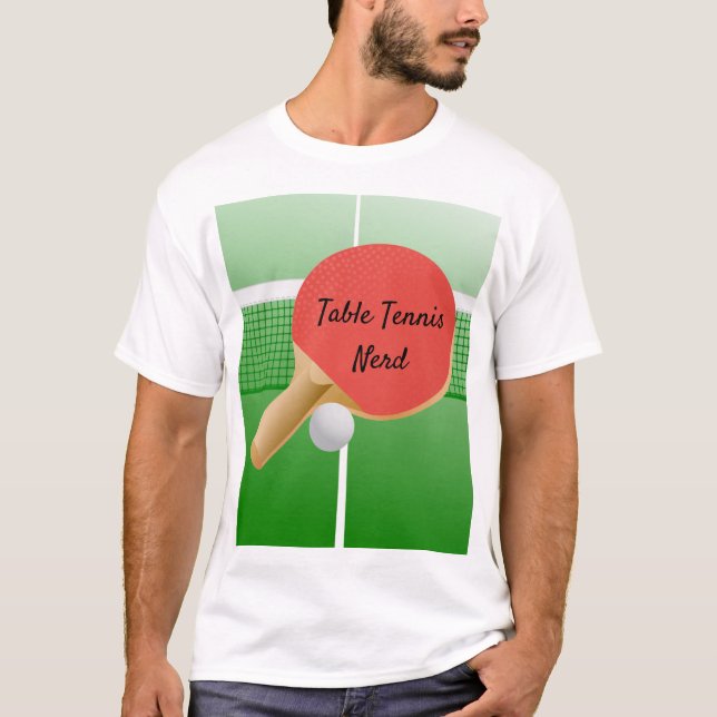 Ping Pong Table Tennis Design T-Shirt (Devant)