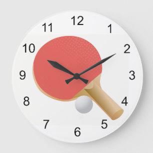 Ping Pong Table Tennis Design Wall Horloge