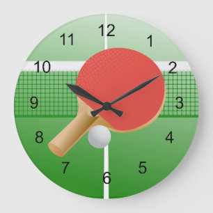 Ping Pong Table Tennis Design Wall Horloge