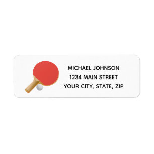 Ping Pong Table Tennis Retourner Adresse Sticker