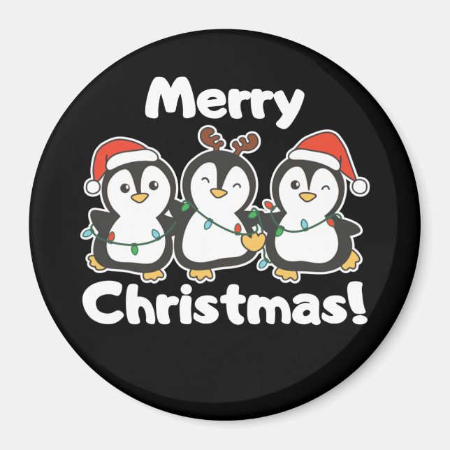 Pingouin animaux de Noël mignons pingouins aimant (Devant)