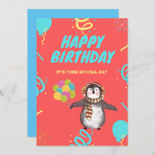 Pingouin avec ballons