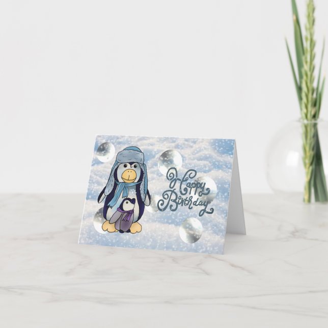 Pingouin avec carte enfant (Devant)