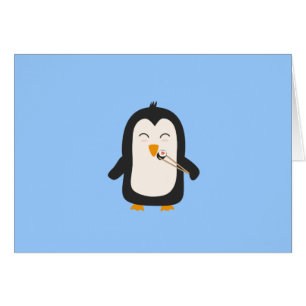 Pingouin avec des sushi