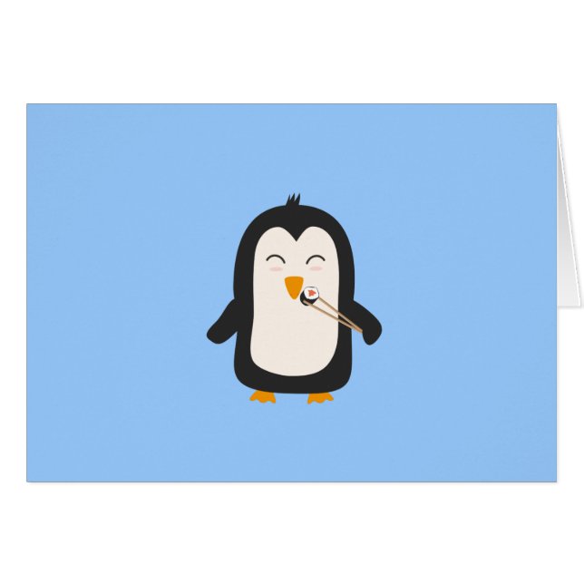 Pingouin avec des sushi (Devant Horizontal)