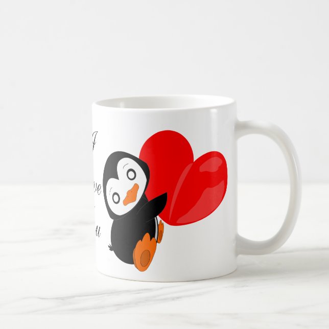 Pingouin avec le coeur - tasse (Droite)