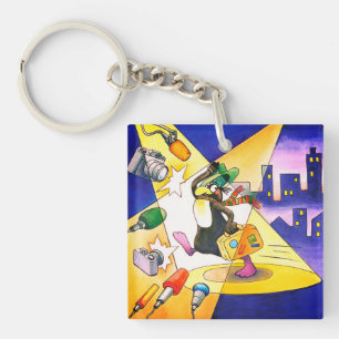 Pingouin avec porte-clés acrylique