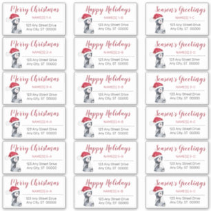 Pingouin bébé   Étiquettes de adresse de Noël de S