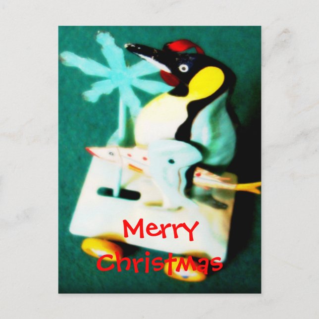 Pingouin • Carte postale de Noël (Devant)