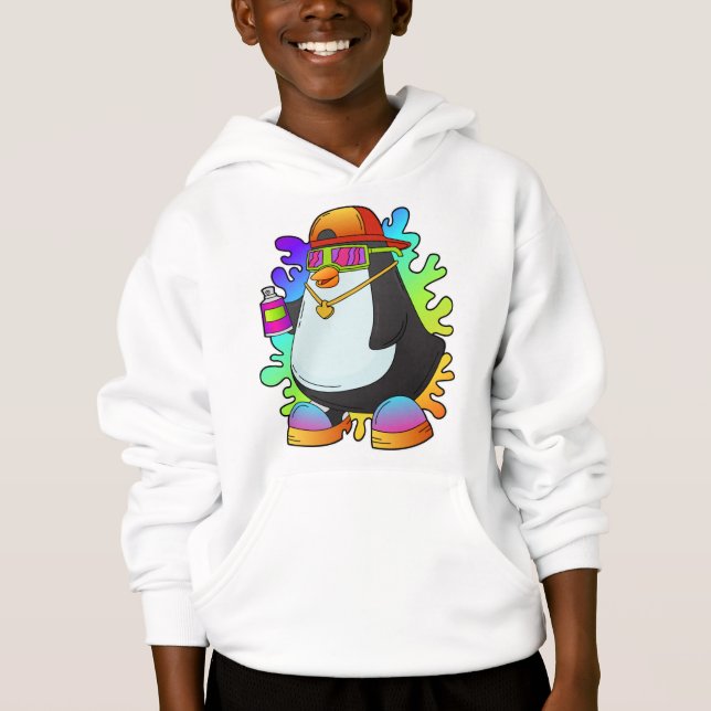 Pingouin comme peintre avec Spray (Devant)