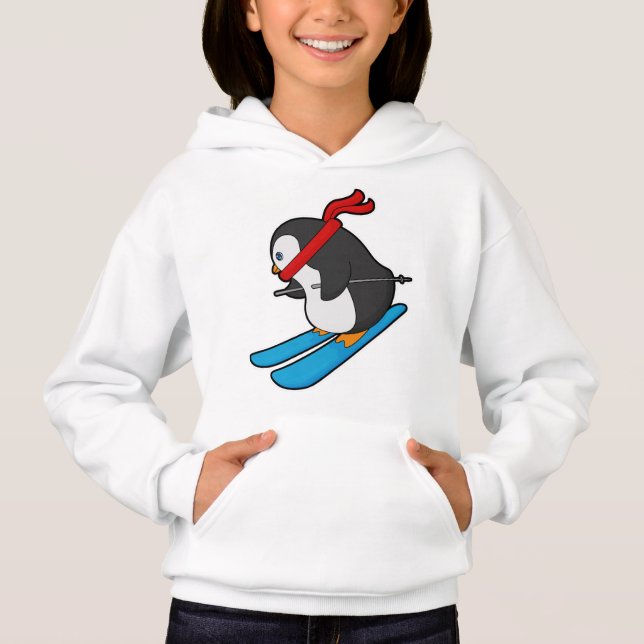Pingouin comme skieur avec ski (Devant)