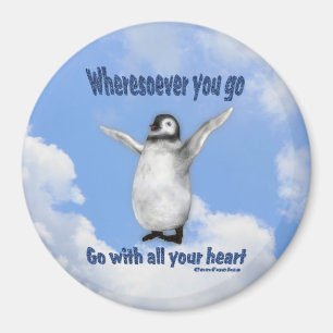 Pingouin Confucius Magnet de devis inspirant