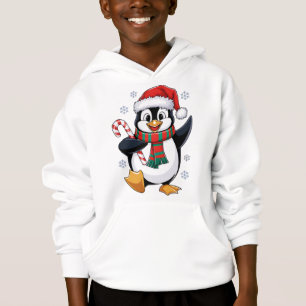 Pingouin de Noël avec Bonnet et Canne à Sucre