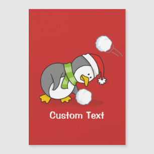 Pingouin de Noël avec boule de neige