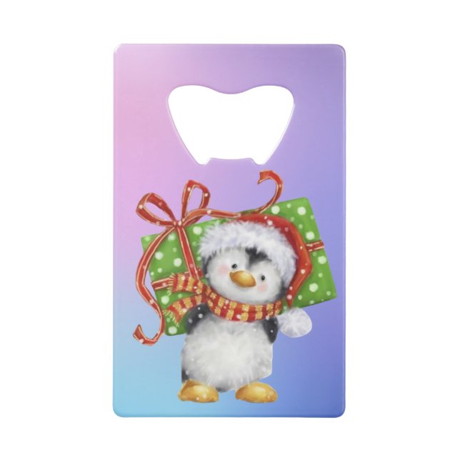 Pingouin de Noël avec cadeau - Holiday Deco (Devant)