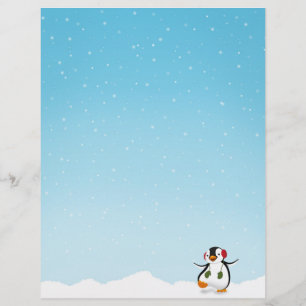 Pingouin d'hiver mignon
