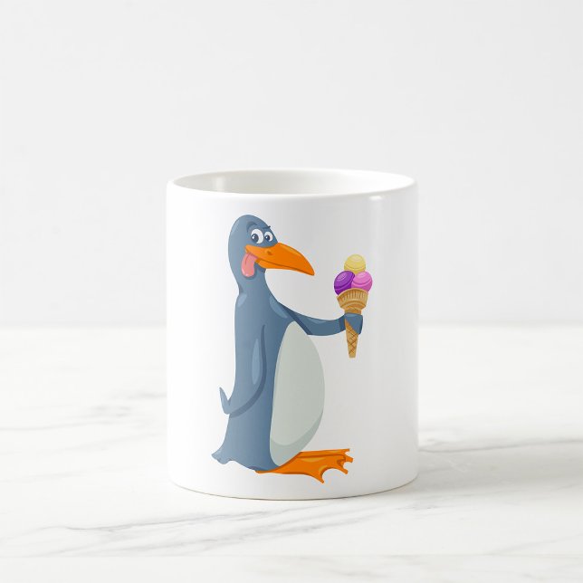 Pingouin drôle avec Mug de crème glacée (Créateur téléchargé)