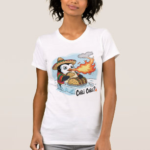Pingouin drôle Manger T-shirt Tacos épicé