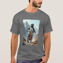 Pingouin en T-shirt vélo