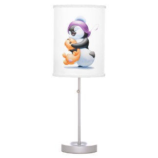 Pingouin et Teddy Bear Table Nursery Lampe