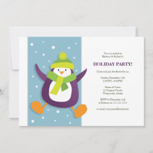 Pingouin fétiche  Invitation Fête des Fêtes