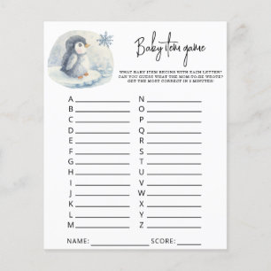 Pingouin - Jeu d'article pour bébé. Jeu baby showe