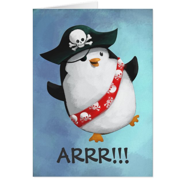 Pingouin mignon de pirate (Devant)