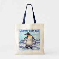 Pingouin mignon Livre personnalisé sac