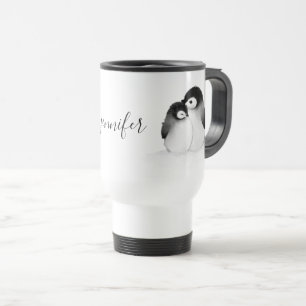 Pingouin Mug de voyage personnalisé