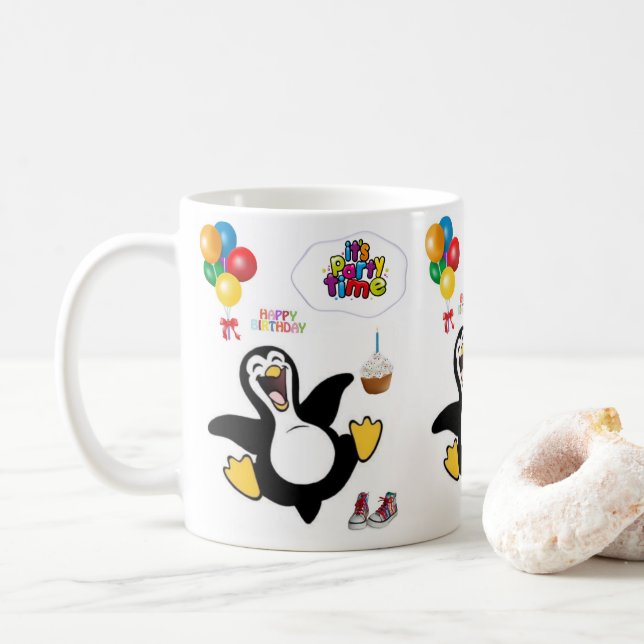 Pingouin Mug Joyeux Anniversaire Mug (Avec donut)