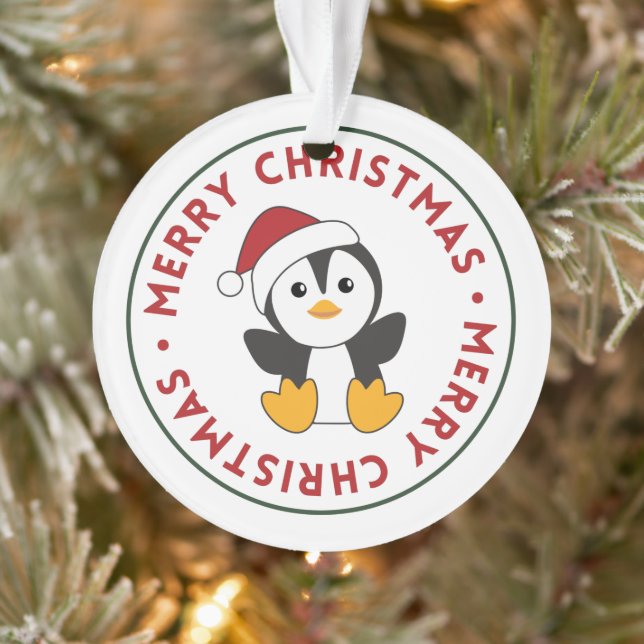 Pingouin Noël Neige Hiver Animaux Penguins Orn (Arbre)
