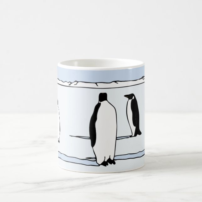 Pingouin Oiseau de neige Mug de café d'hiver (Centre)
