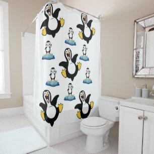 Pingouin rideau de douche