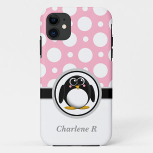 Pingouin rose Assorti Pois iPhone 5 Coque