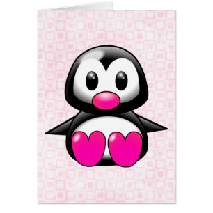 Pingouin rose mignon