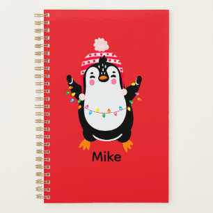 Pingouin scintillant avec lumières de Noël