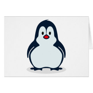 Pingouin stylisé mignon de bande dessinée faisant