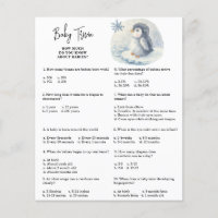 Pingouin - Trivia bébé | Jeu Baby shower