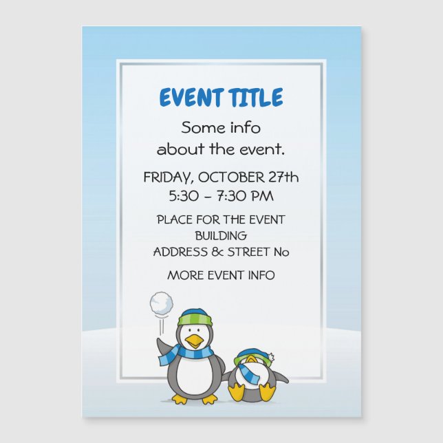 Pingouins à neige (Devant)