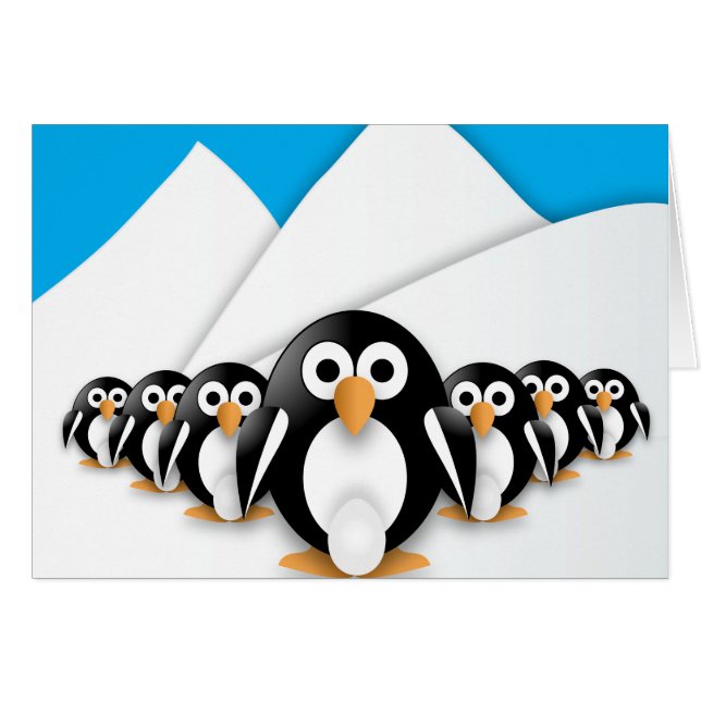 Pingouins amusants (Devant horizontal)