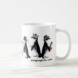 Pingouins avec la tasse d'armes