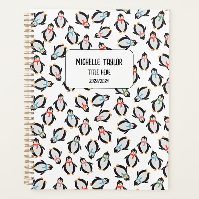 Pingouins Cadeaux Gentils Enfants Ami Carnet P (Devant)