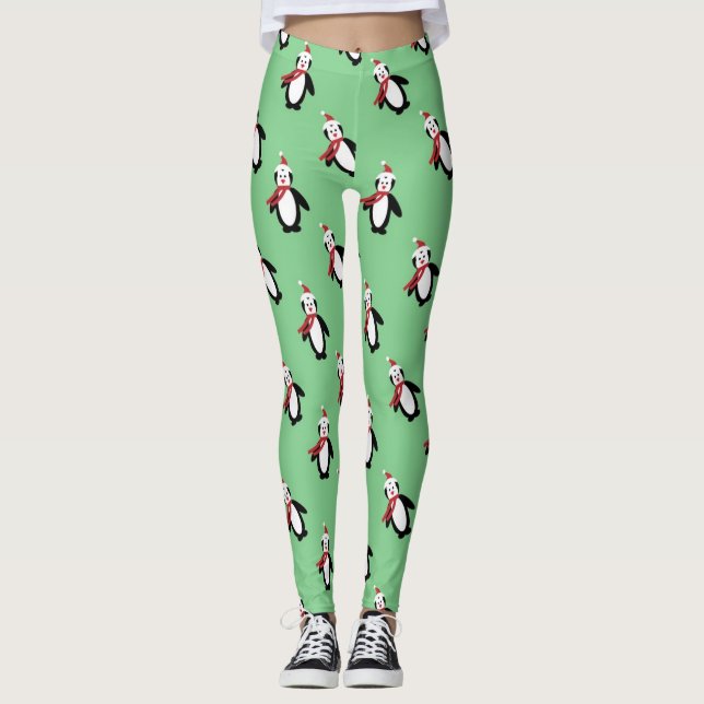 Pingouins de Noël, Leggings pour femmes (Devant)