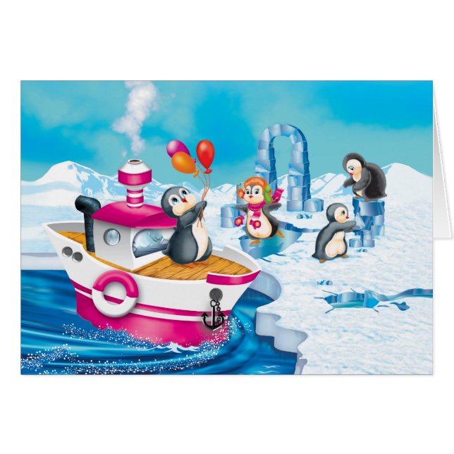 pingouins en Antarctique (Devant horizontal)