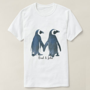 Pingouins gays LGBTQ personnalisables en T-shirt L