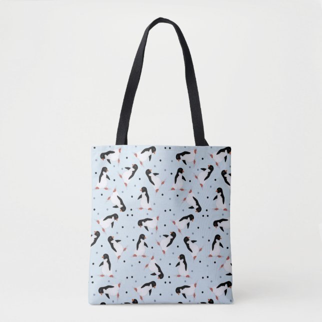 Pingouins sur tout le Sac fourre-tout d'impression (Devant)
